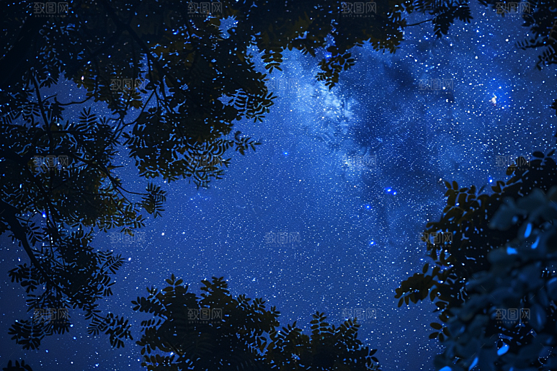 灿烂星空梦幻唯美素材