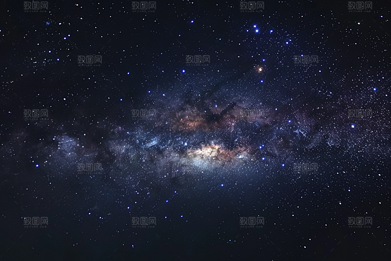 灿烂星空浪漫银河素材