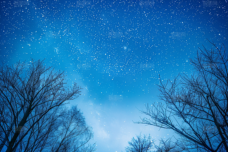 灿烂星空唯美夜晚素材