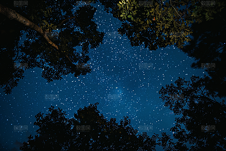 灿烂星空唯美夜景素材