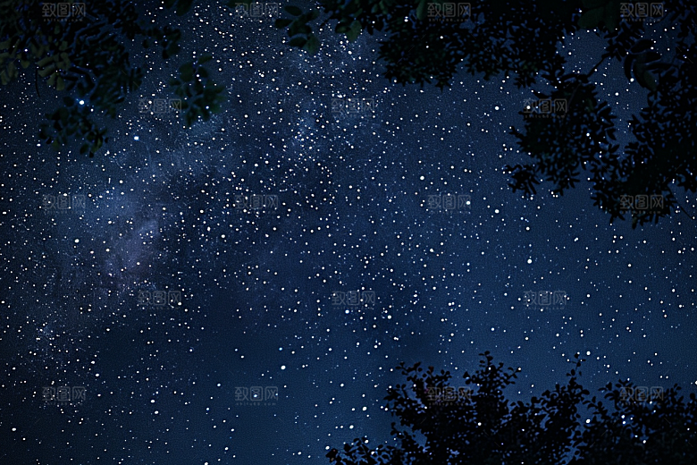 灿烂星空银河星辰素材
