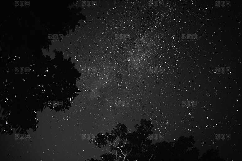 灿烂星空浪漫银河素材