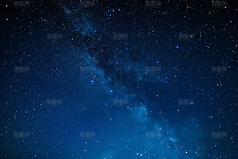灿烂星空太阳系夜景素材