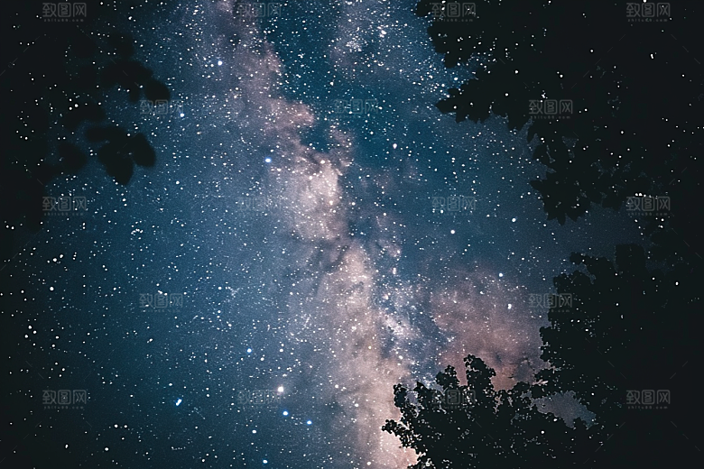 灿烂星空梦幻星辰素材