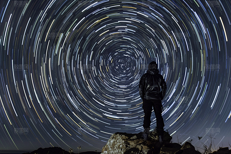 灿烂星空夜晚太阳系素材