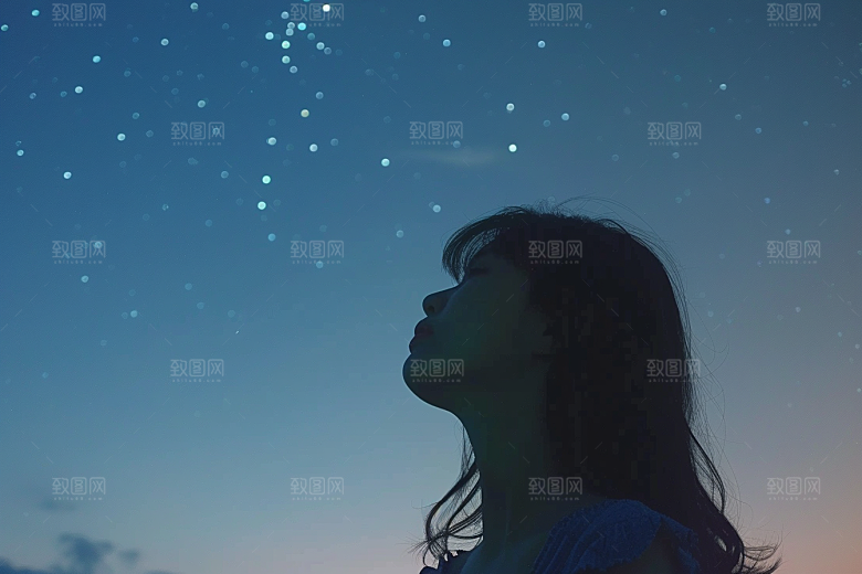 灿烂星空高清夜景素材