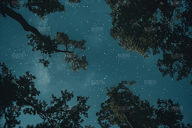 灿烂星空天空夜晚素材