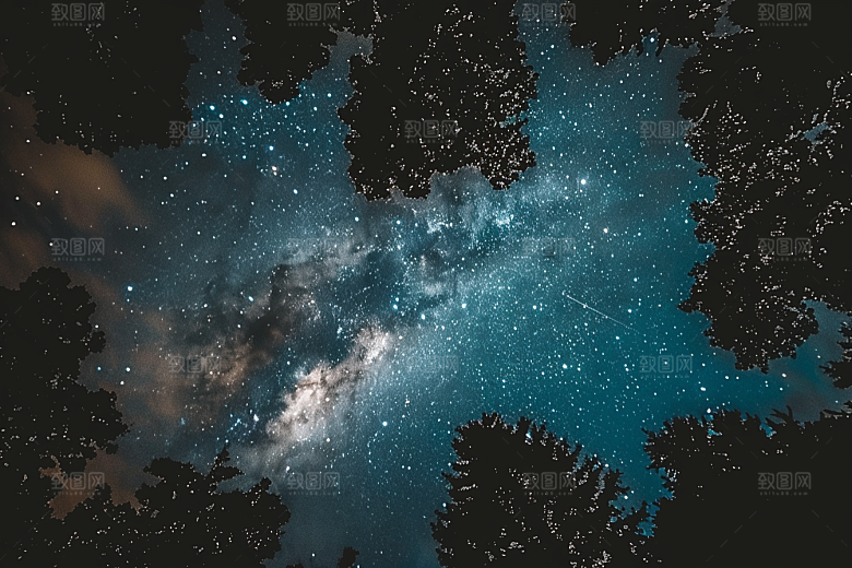 灿烂星空高清星辰素材
