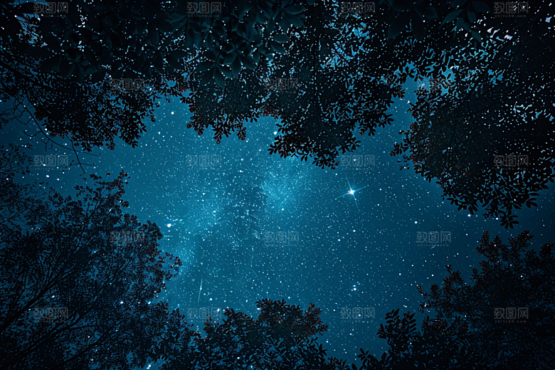 灿烂星空星辰天空素材