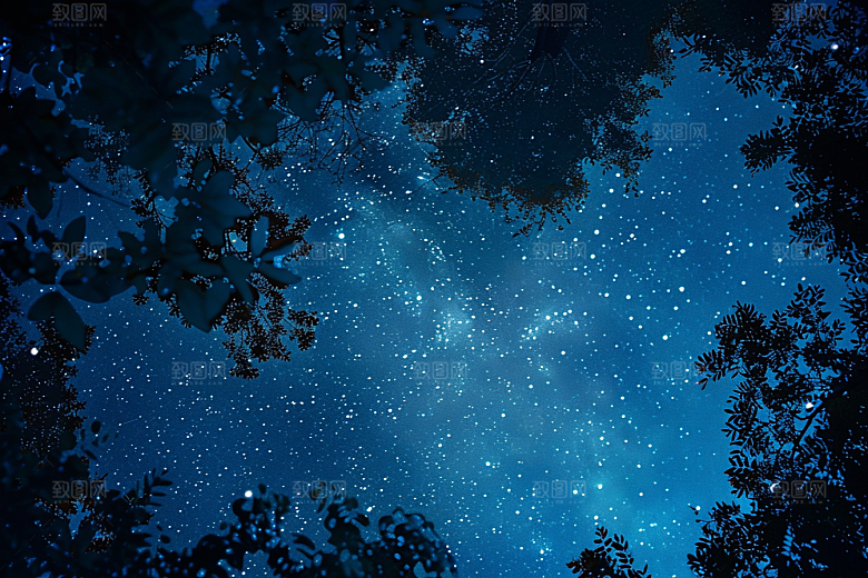 灿烂星空梦幻太阳系素材