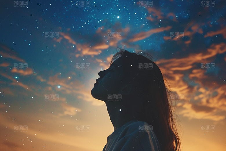 灿烂星空浪漫天空素材