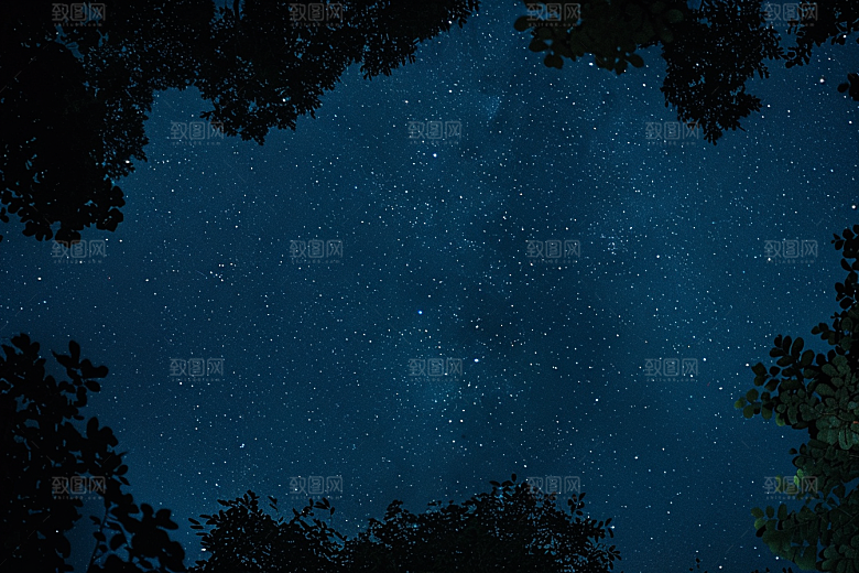 灿烂星空宇宙夜景素材