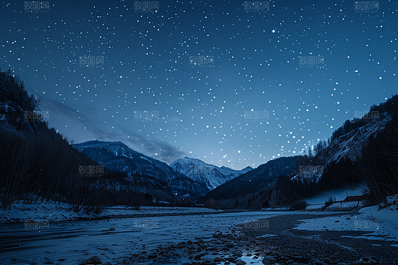 灿烂星空天空夜晚素材