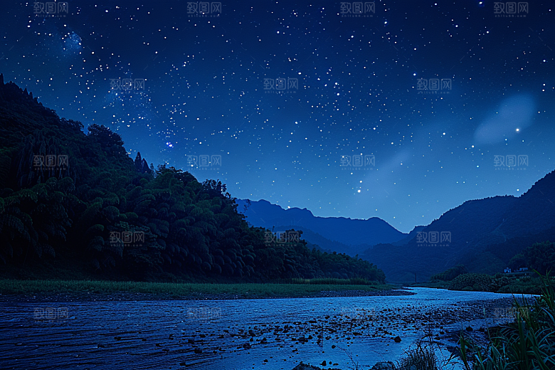 灿烂星空宇宙银河素材