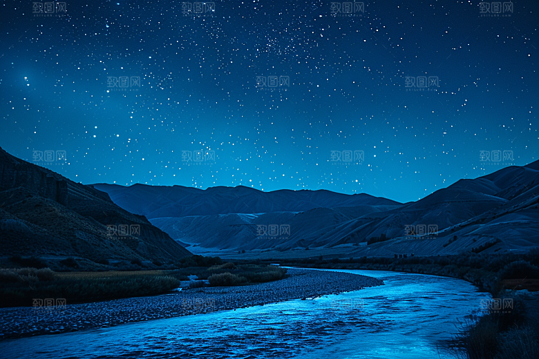 灿烂星空梦幻浪漫素材