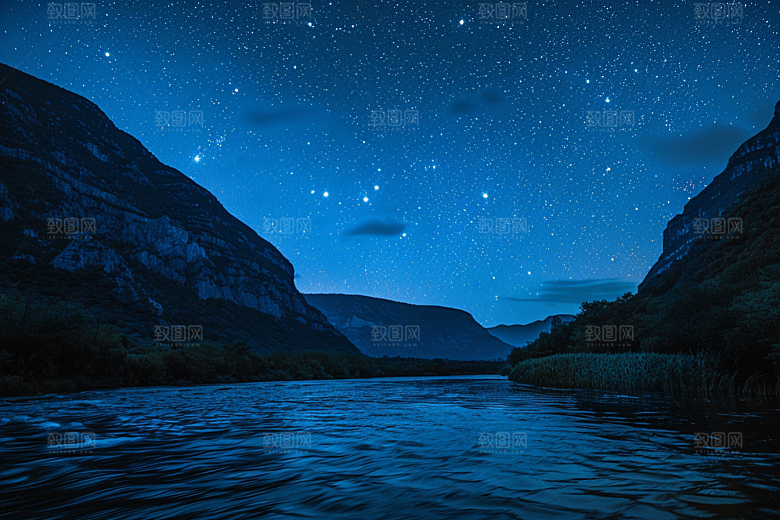 灿烂星空星辰浪漫素材