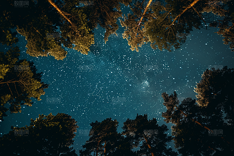 灿烂星空梦幻星辰素材