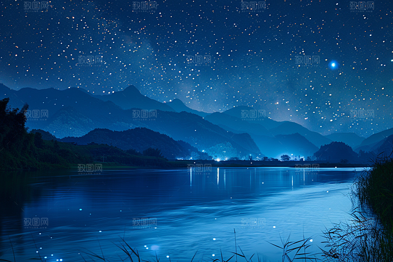 灿烂星空高清天空素材