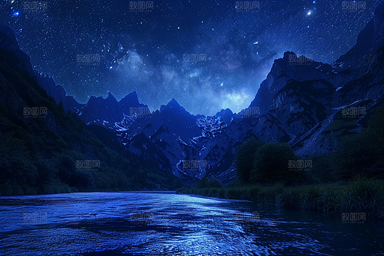 灿烂星空银河太阳系素材