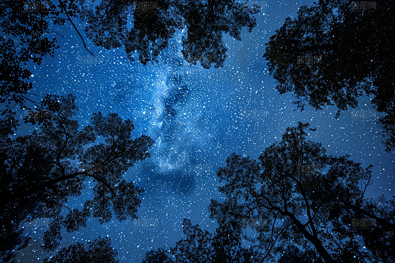 灿烂星空浪漫夜晚素材