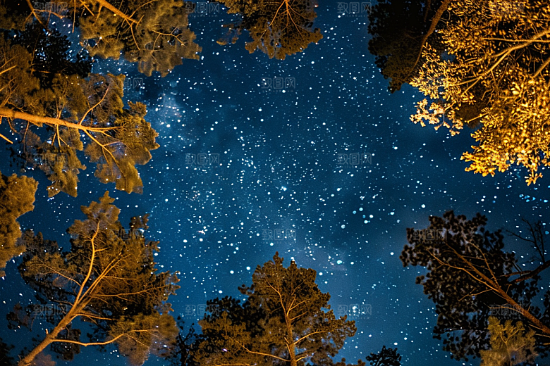 灿烂星空宇宙夜晚素材