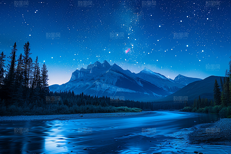 灿烂星空星辰高清素材