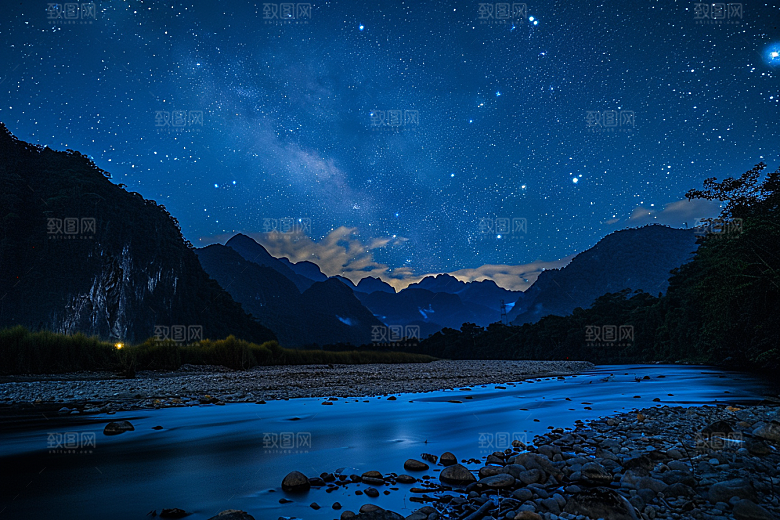 灿烂星空浪漫天空素材