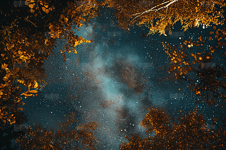 灿烂星空天空浪漫素材