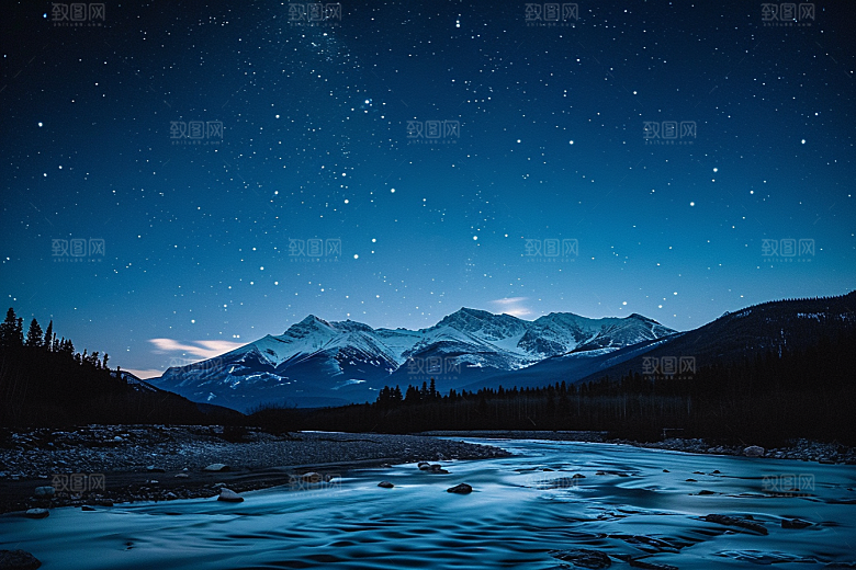 灿烂星空夜晚星辰素材