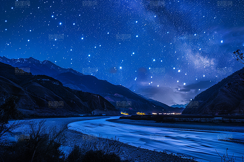 灿烂星空天空梦幻素材