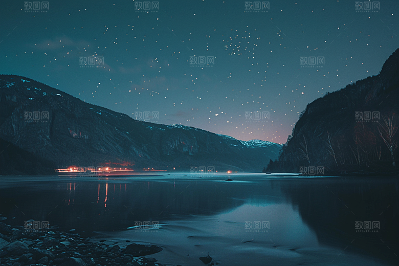 灿烂星空浪漫银河素材