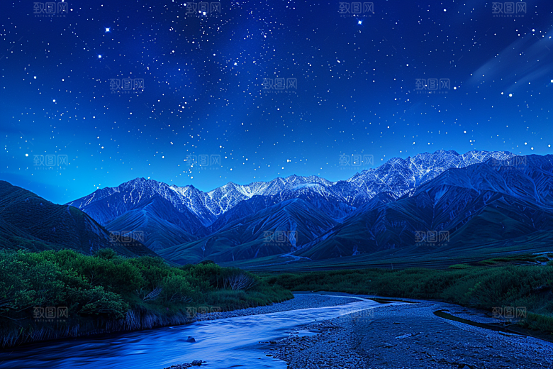 灿烂星空高清银河素材
