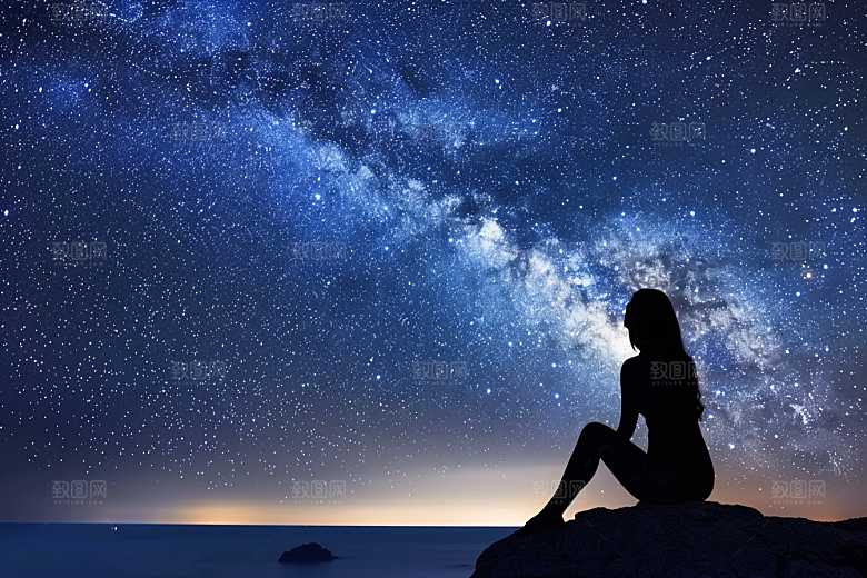 灿烂星空唯美天空素材