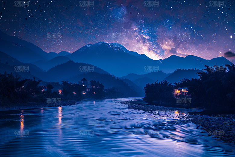 灿烂星空高清梦幻素材