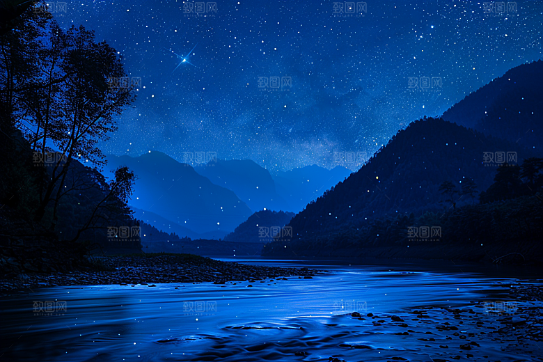 灿烂星空浪漫天空素材
