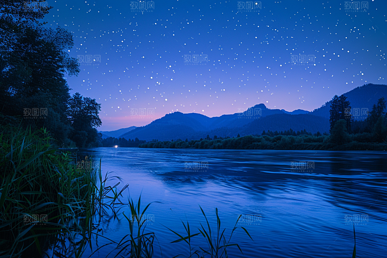 灿烂星空浪漫银河素材