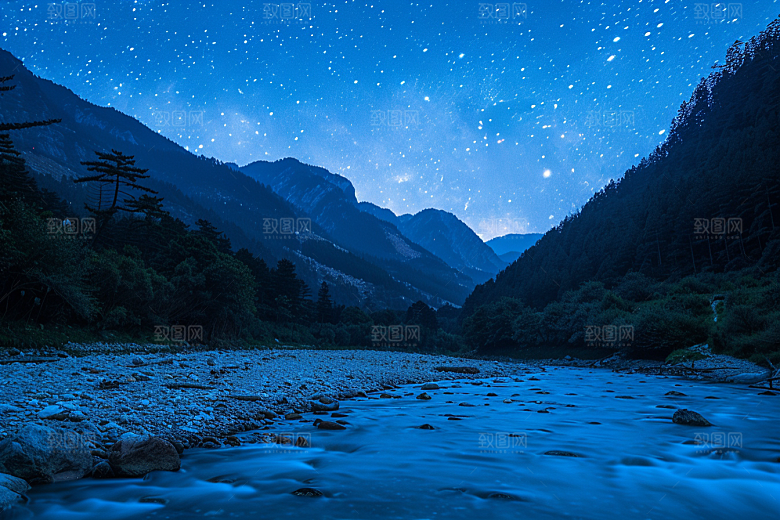 灿烂星空天空浪漫素材