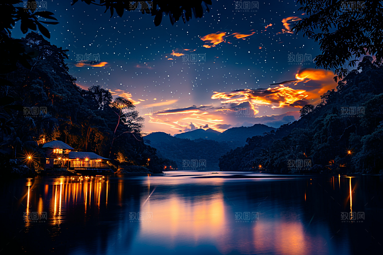 灿烂星空浪漫星辰素材