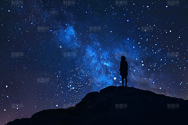 灿烂星空银河高清素材