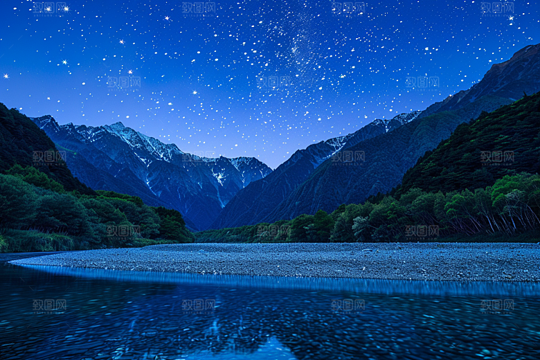 灿烂星空太阳系夜晚素材