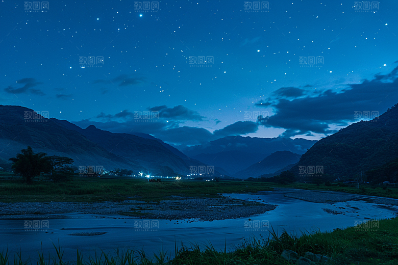 灿烂星空星辰浪漫素材