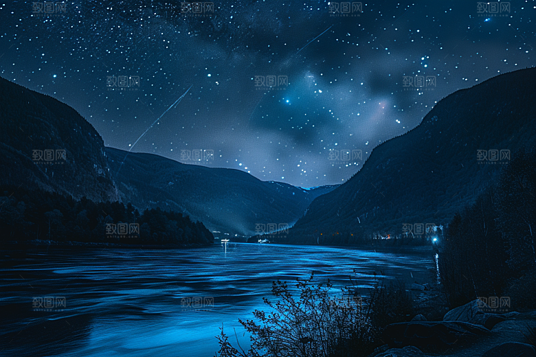 灿烂星空银河唯美素材