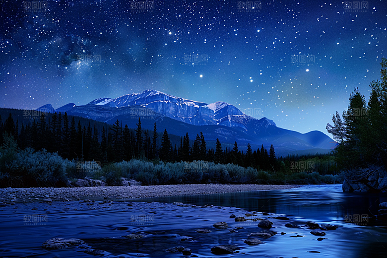 灿烂星空星辰银河素材