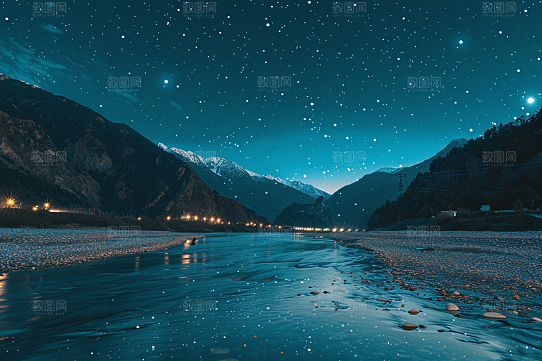 灿烂星空唯美天空素材