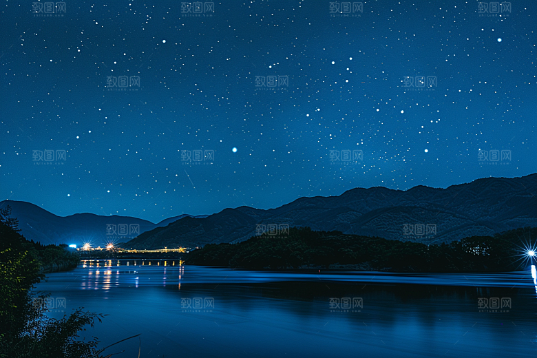 灿烂星空梦幻星辰素材
