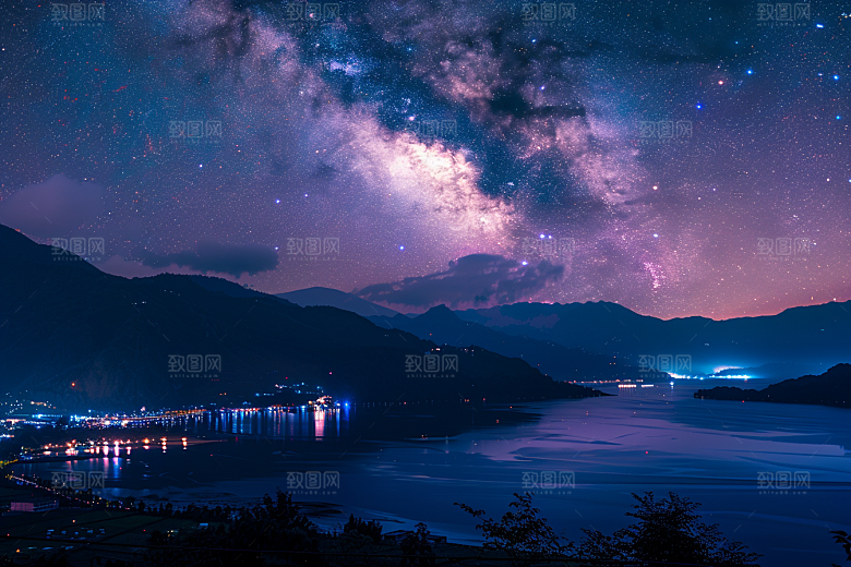 灿烂星空星辰梦幻素材