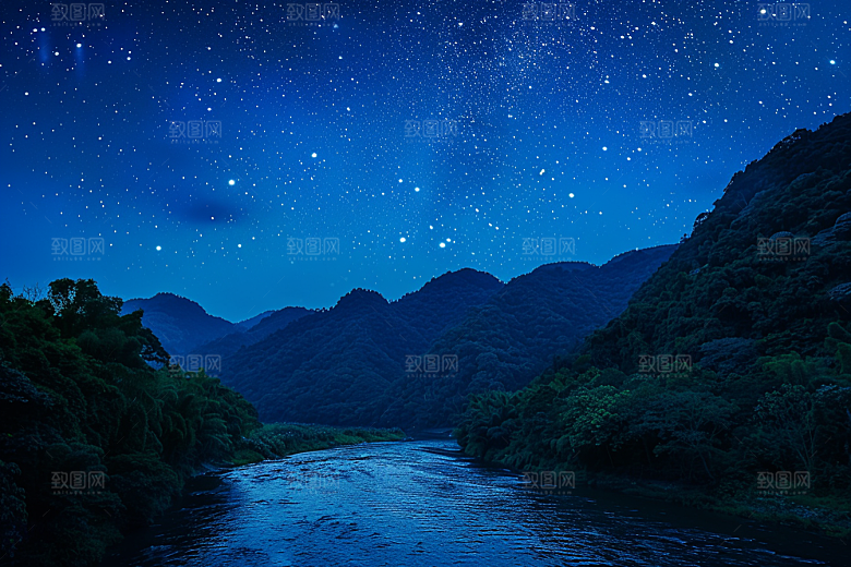灿烂星空梦幻星辰素材