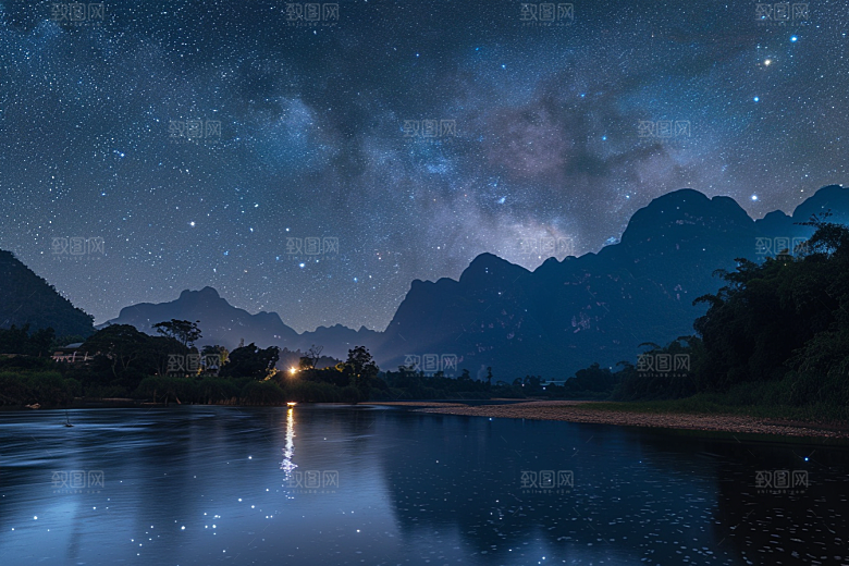 灿烂星空高清星辰素材
