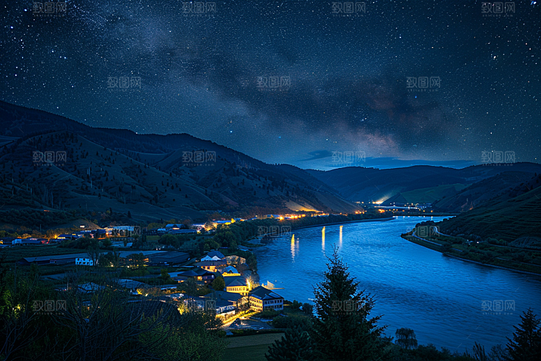 灿烂星空星辰唯美素材