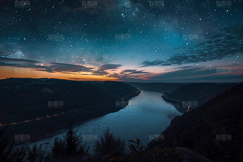 灿烂星空星辰太阳系素材